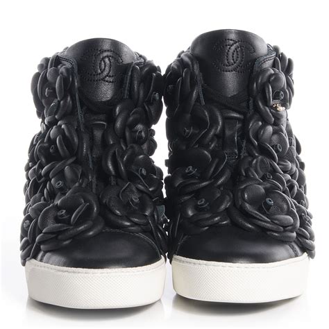 chanel camellia high top sneakers|chanel shoes for women.